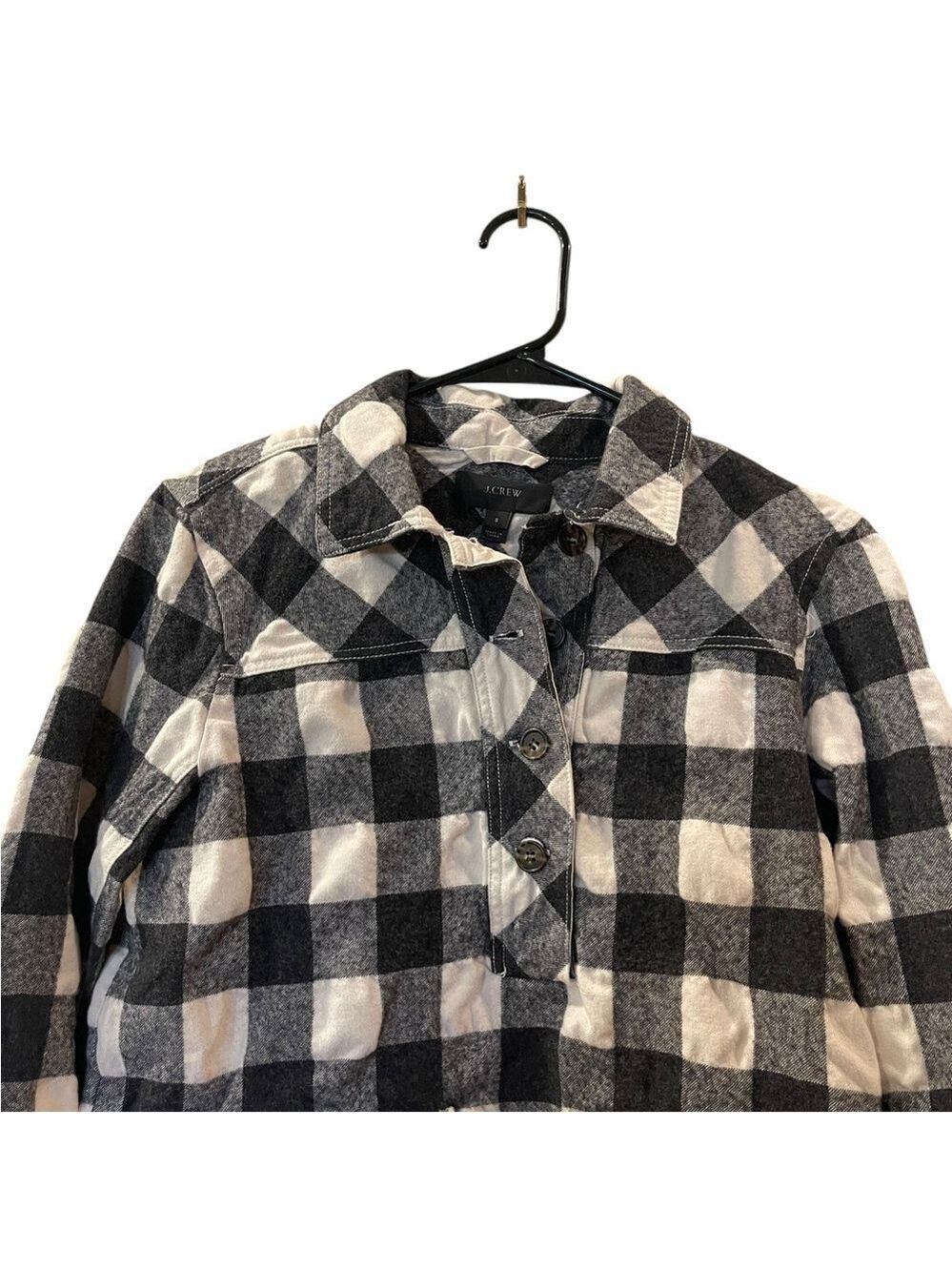 J. Crew Men’s Buffalo Plaid Wool Blend Long Sleeve Pullover Shirt Size Small - Picture 3 of 9